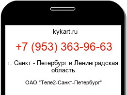 Информация о номере телефона +7 (953) 363-96-63: регион, оператор