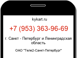 Информация о номере телефона +7 (953) 363-96-69: регион, оператор