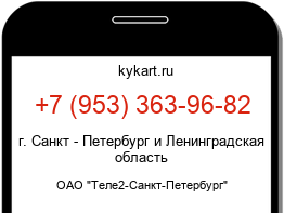 Информация о номере телефона +7 (953) 363-96-82: регион, оператор