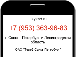 Информация о номере телефона +7 (953) 363-96-83: регион, оператор