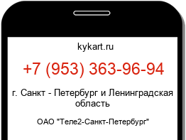 Информация о номере телефона +7 (953) 363-96-94: регион, оператор