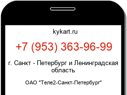Информация о номере телефона +7 (953) 363-96-99: регион, оператор