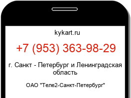 Информация о номере телефона +7 (953) 363-98-29: регион, оператор