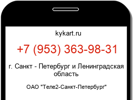 Информация о номере телефона +7 (953) 363-98-31: регион, оператор