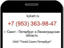 Информация о номере телефона +7 (953) 363-98-47: регион, оператор