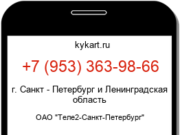 Информация о номере телефона +7 (953) 363-98-66: регион, оператор