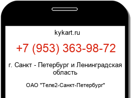 Информация о номере телефона +7 (953) 363-98-72: регион, оператор