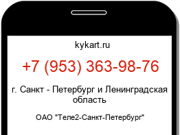 Информация о номере телефона +7 (953) 363-98-76: регион, оператор