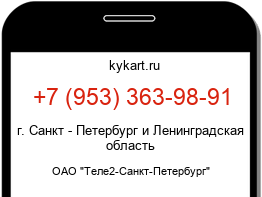Информация о номере телефона +7 (953) 363-98-91: регион, оператор