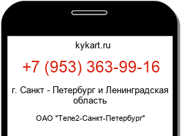 Информация о номере телефона +7 (953) 363-99-16: регион, оператор