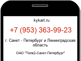 Информация о номере телефона +7 (953) 363-99-23: регион, оператор