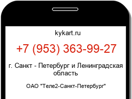 Информация о номере телефона +7 (953) 363-99-27: регион, оператор