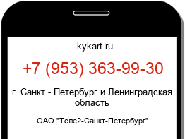 Информация о номере телефона +7 (953) 363-99-30: регион, оператор