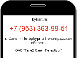 Информация о номере телефона +7 (953) 363-99-51: регион, оператор