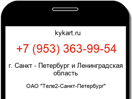 Информация о номере телефона +7 (953) 363-99-54: регион, оператор