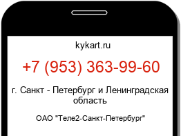 Информация о номере телефона +7 (953) 363-99-60: регион, оператор
