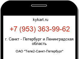 Информация о номере телефона +7 (953) 363-99-62: регион, оператор