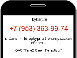 Информация о номере телефона +7 (953) 363-99-74: регион, оператор