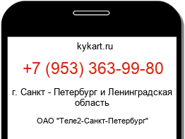 Информация о номере телефона +7 (953) 363-99-80: регион, оператор