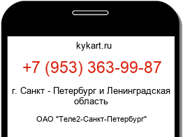 Информация о номере телефона +7 (953) 363-99-87: регион, оператор