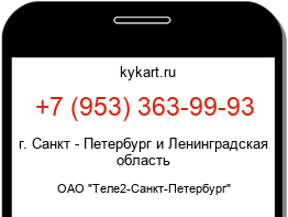 Информация о номере телефона +7 (953) 363-99-93: регион, оператор