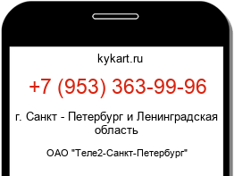 Информация о номере телефона +7 (953) 363-99-96: регион, оператор