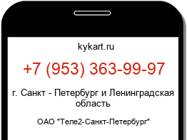Информация о номере телефона +7 (953) 363-99-97: регион, оператор