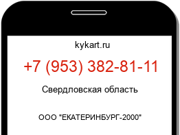 Информация о номере телефона +7 (953) 382-81-11: регион, оператор