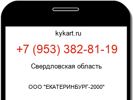 Информация о номере телефона +7 (953) 382-81-19: регион, оператор