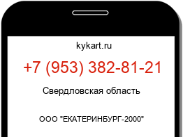 Информация о номере телефона +7 (953) 382-81-21: регион, оператор
