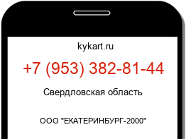Информация о номере телефона +7 (953) 382-81-44: регион, оператор