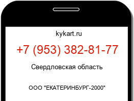 Информация о номере телефона +7 (953) 382-81-77: регион, оператор