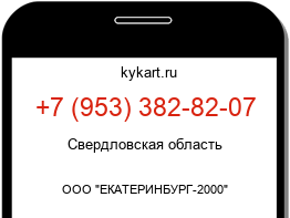 Информация о номере телефона +7 (953) 382-82-07: регион, оператор