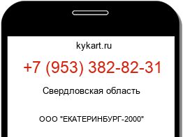 Информация о номере телефона +7 (953) 382-82-31: регион, оператор