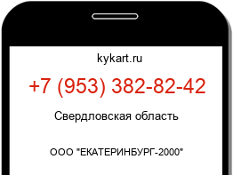 Информация о номере телефона +7 (953) 382-82-42: регион, оператор