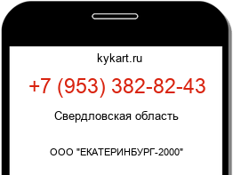 Информация о номере телефона +7 (953) 382-82-43: регион, оператор