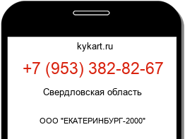 Информация о номере телефона +7 (953) 382-82-67: регион, оператор