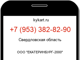 Информация о номере телефона +7 (953) 382-82-90: регион, оператор