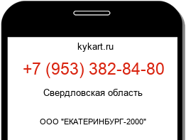 Информация о номере телефона +7 (953) 382-84-80: регион, оператор