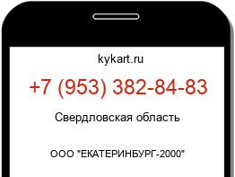 Информация о номере телефона +7 (953) 382-84-83: регион, оператор