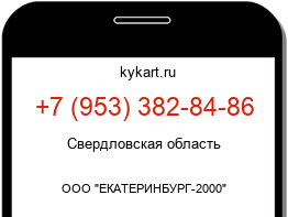 Информация о номере телефона +7 (953) 382-84-86: регион, оператор