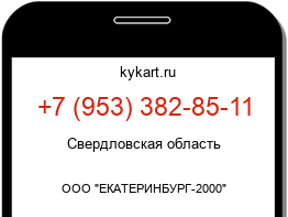Информация о номере телефона +7 (953) 382-85-11: регион, оператор