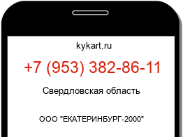 Информация о номере телефона +7 (953) 382-86-11: регион, оператор