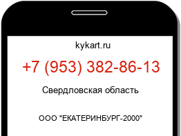 Информация о номере телефона +7 (953) 382-86-13: регион, оператор