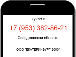 Информация о номере телефона +7 (953) 382-86-21: регион, оператор