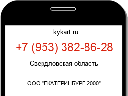 Информация о номере телефона +7 (953) 382-86-28: регион, оператор