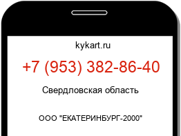 Информация о номере телефона +7 (953) 382-86-40: регион, оператор