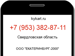 Информация о номере телефона +7 (953) 382-87-11: регион, оператор