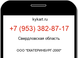 Информация о номере телефона +7 (953) 382-87-17: регион, оператор