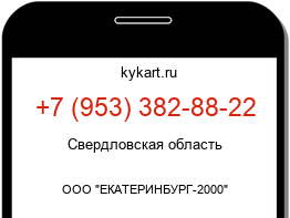 Информация о номере телефона +7 (953) 382-88-22: регион, оператор